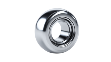 Automotive ball bearing background with polished steel surface and smooth finish isolated on a Transparent background, PNG file.