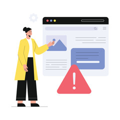 Development Error  Vector Flat Illustration EPS 10 File	