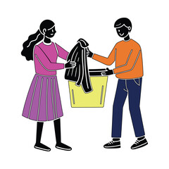 two women shopping in mall