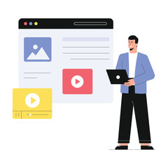 web content  Vector Flat Illustration EPS 10 File	