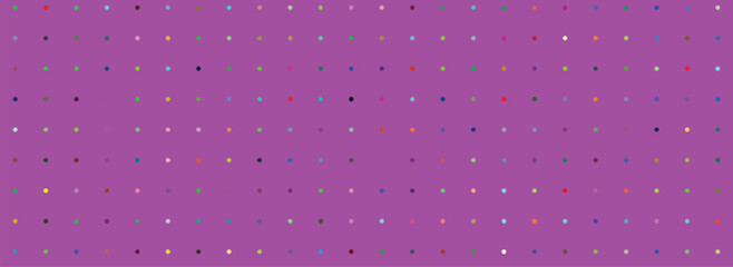 Vibrant Purple Background with Small Colorful Pixel Dot Pattern