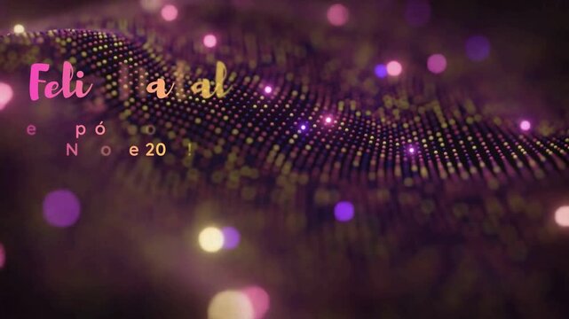 Feliz Natal e um pr&oacute;spero Ano Novo! Cart&atilde;o de felicita&ccedil;&otilde;es secular em brasileiro