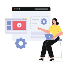 Web Layout  Vector Flat Illustration EPS 10 File	