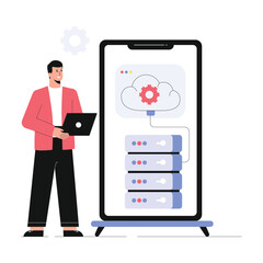 Web Server  Vector Flat Illustration EPS 10 File	