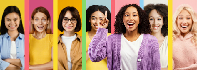 A collage shows a diverse group of young people smiling and engaging with each other. Each person...