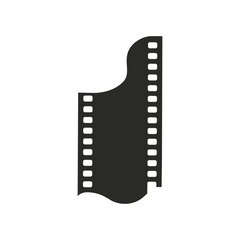 Film strip movie tape fragment. Cinema symbol. Film icon. Vector illustration