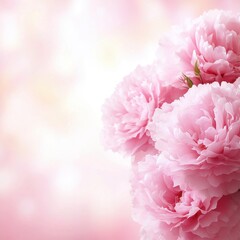 Delicate Pink Flowers with Soft Bokeh Background and Natural Beauty