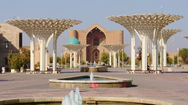 22 October 2025, Complex of Khoja Ahmed Yasawi, Turkestan City, Kazakhstan