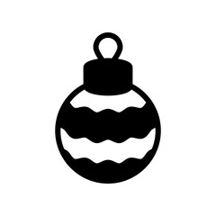 Classic Christmas Ornament Icon With Wavy Design For Holiday Decoration And Festive Spirit