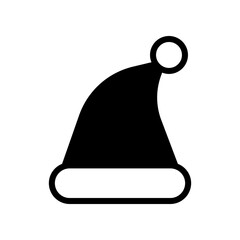 Minimal Santa Hat Icon For Christmas Design, Winter Holiday Fun And Festive Branding