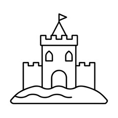 vector clip art sandcastle for web and graphic design