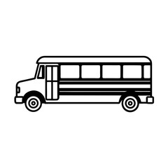 vector clip art school bus on white background for web and graphic design