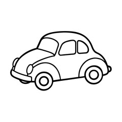 Fototapeta premium vector clip art toy car on white background for web and graphic design