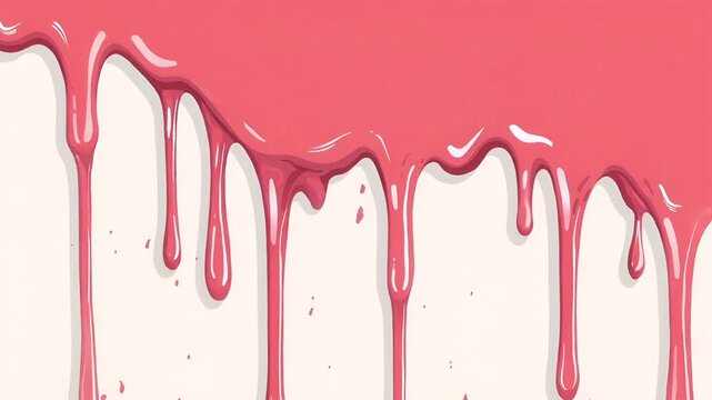 pink dripping paint vector illustration.