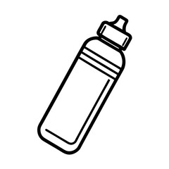 vector clip art water bottle on white background for web and graphic design