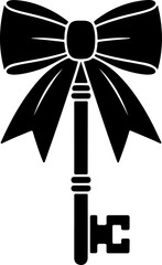 vintage antique key silhouette vector illustration