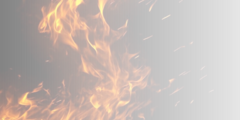 Embers glow softly over a dark canvas. Sparks fly outward in chaotic patterns. Smoke drifts smoothly, adding depth to the scene.
