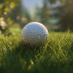 Golf ball in grass