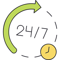 24_7 Support Sticker