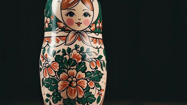 Classic Floral Matryoshka Side View