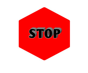 stop sign isolated on white