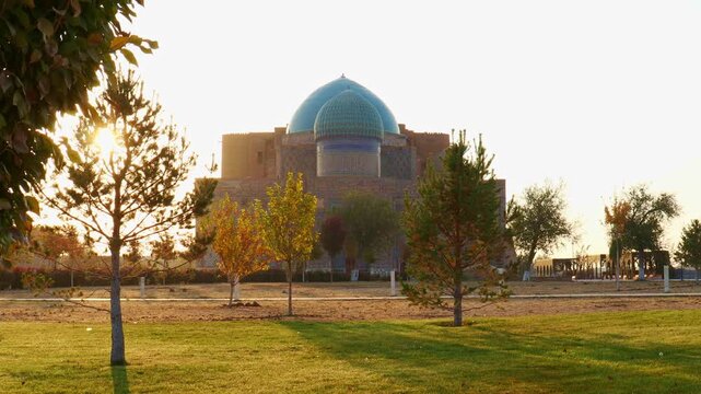 22 October 2025, Complex of Khoja Ahmed Yasawi, Turkestan City, Kazakhstan