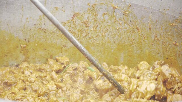 Vibrant South Indian Curry Simmering in a Pot