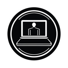 Minimalist Online Class Learning Icon
