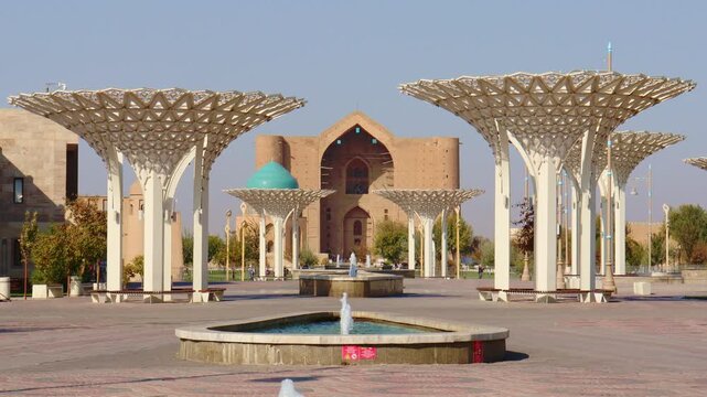 22 October 2025, Mausoleum of Khoja Ahmed Yasawi, Turkestan City, Kazakhstan