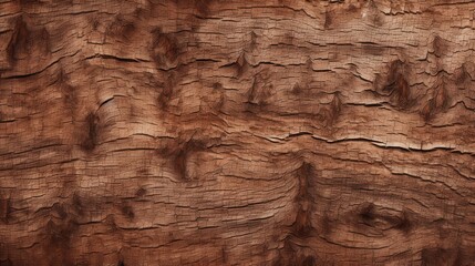 Obraz premium A textured close-up of natural wood grain, showcasing intricate patterns and warm brown hues.