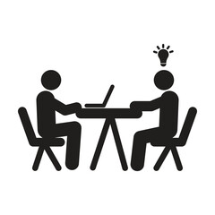 Brainstorming icon &ndash; business meeting, idea, teamwork, strategy