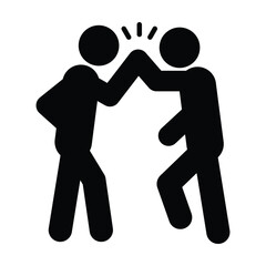 High five icon &ndash; business success, teamwork, celebration, achievement