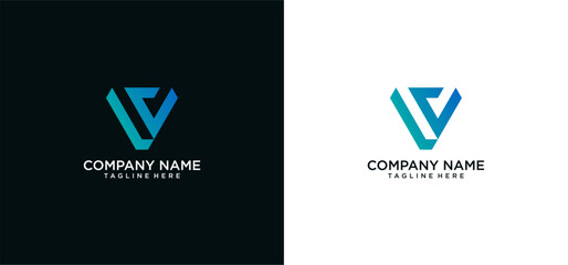 modern v letter logo vector design inspiration