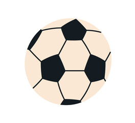 Soccer ball icon. Football soccerball, sports equipment with hexagons for playing european field game. Flat graphic vector illustration isolated on white background. © Good Studio