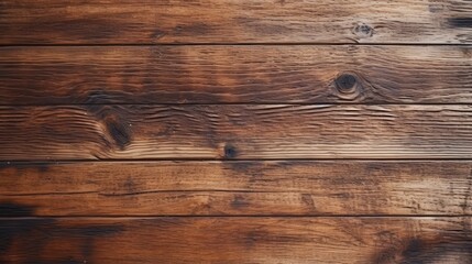 A close-up view of textured wooden planks, showcasing rich brown hues and natural grain patterns.