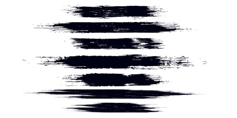 Vector set of grunge brush strokes background