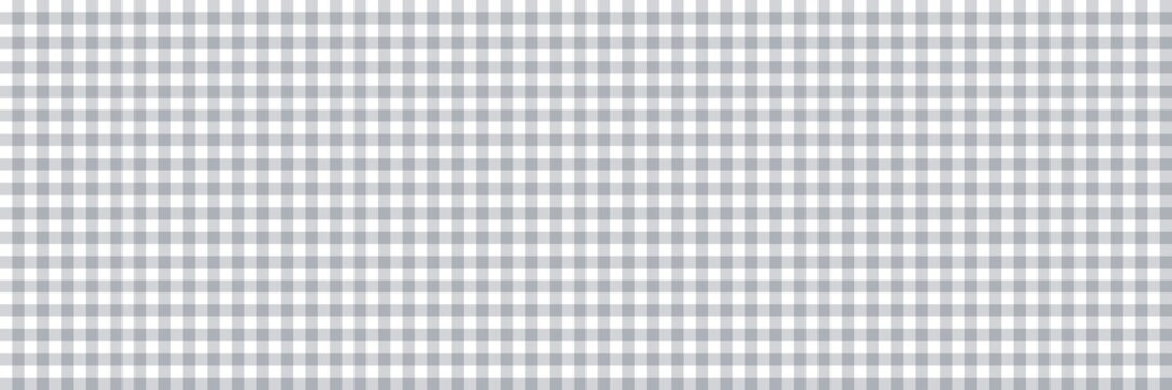 Gray gingham seamless pattern with soft checkered squares. Clean neutral picnic tablecloth style background, ideal for fabric, wallpaper, wrapping paper, kitchen decor, modern and minimalist designs.
