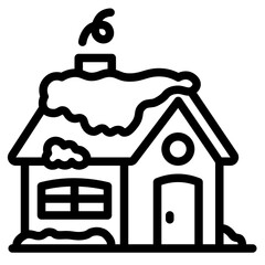 House with Snow Icon