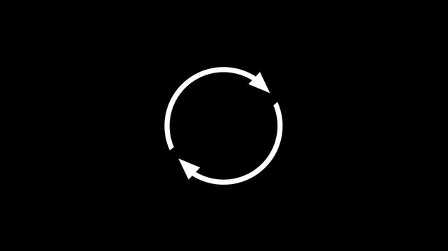 Circular cycle and process icon set