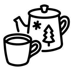 Tea Pot and Cup Icon