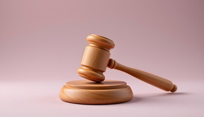 Gavel in Justice: This image embodies the essence of jurisprudence, featuring a detailed gavel resting on a wooden block. It symbolizes the weight of judgment and the pursuit of law and order.