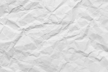 Close-up macro view of a wrinkled white paper surface,Macro white crumpled paper background,White crumpled paper texture background.