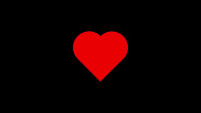 Instagram Heart Like Animation, Outline to Fill Transition, Social Media Engagement Icon on transparent background.