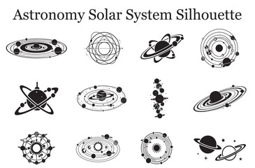 Solar System Silhouette Clipart