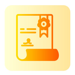 certificate gradient icon