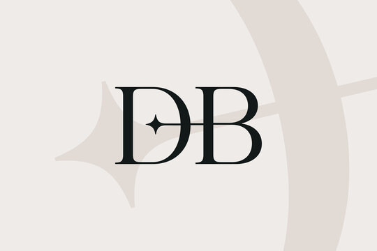 DB or BD letter logo icon design. Classic style luxury initials monogram.