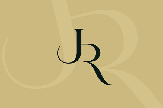 JR or RJ letter logo icon design. Classic style luxury initials monogram.