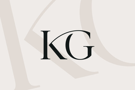 KG or GK letter logo icon design. Classic style luxury initials monogram.