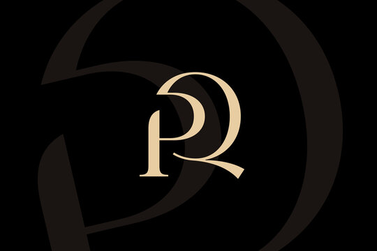 PQ or QP letter logo icon design. Classic style luxury initials monogram.