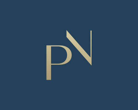 PN or NP letter logo icon design. Classic style luxury initials monogram.